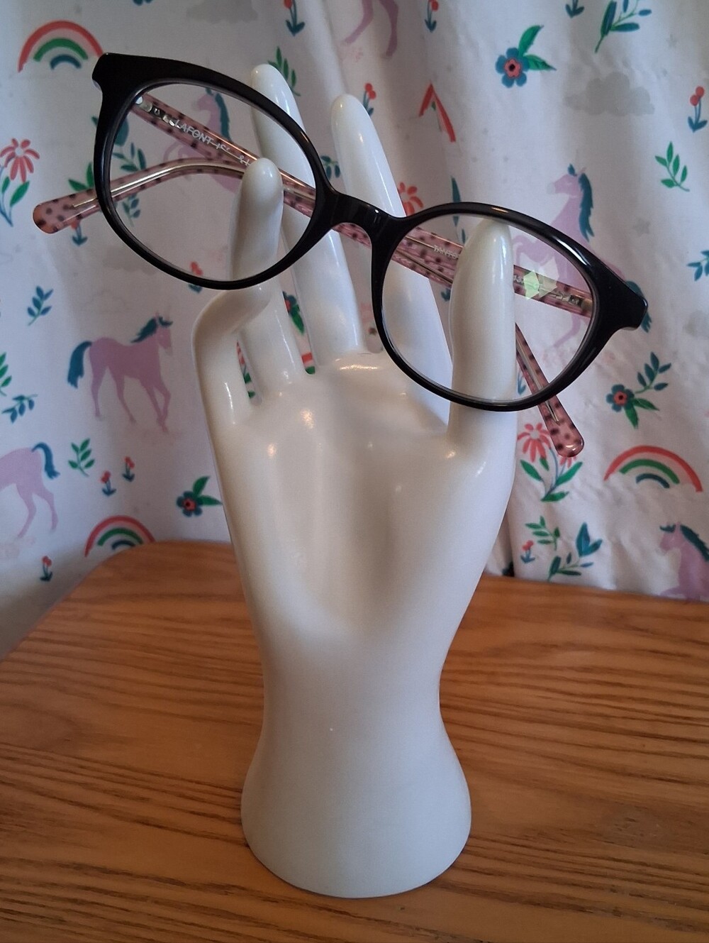 EUC Lafont Paris Tantot Black & Pink Polka Dot Round Everyday Glasses Frames